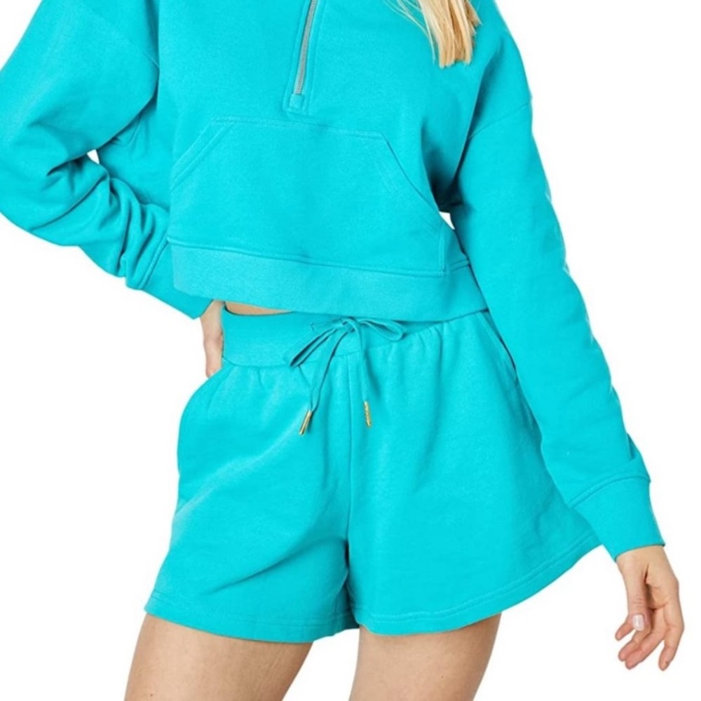 WeWoreWhat | Pull On Short Terry Tile Green NWT